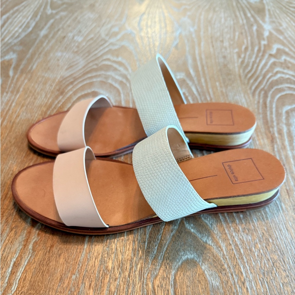 DOLCE VITA Vala Duo Tone Slip On Sandals Women’s Size 8 - Picture 9 of 9